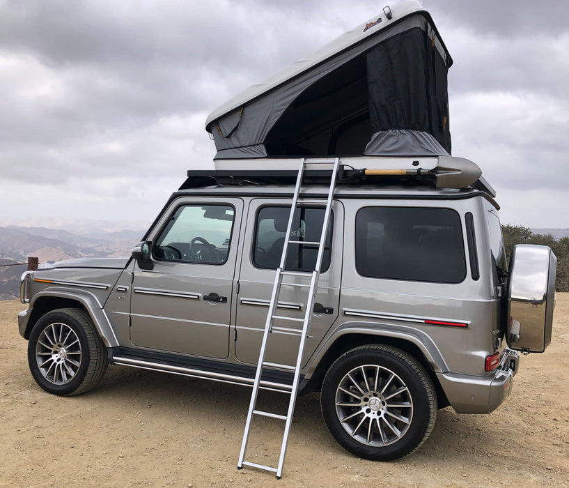 James Baroud Space Roof Top Tent white standard mounted to New Mercedes 2019 G-wagen W463A