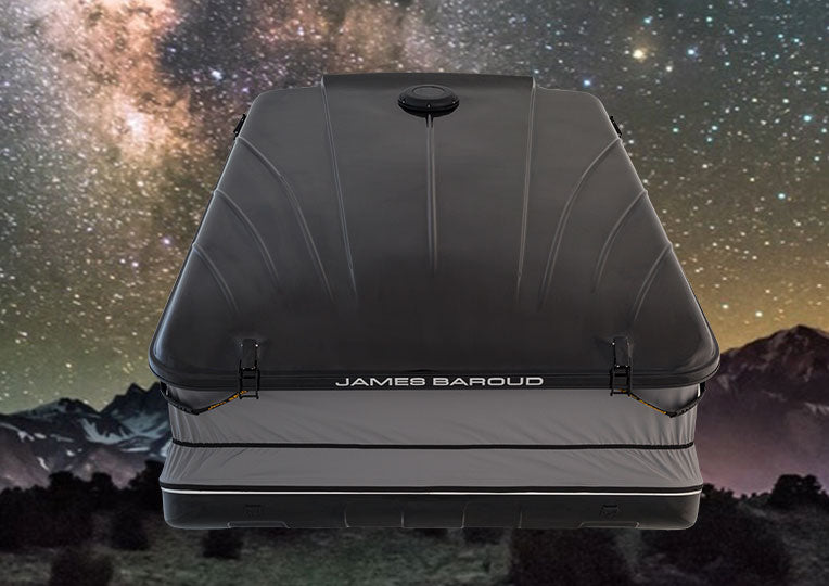 James Baroud Space Hard Shell Roof Top Tent RTT Front view black
