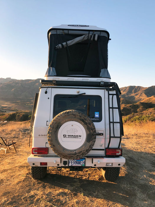 Gwagen with white James Baroud Roof Top Tent Space RTT