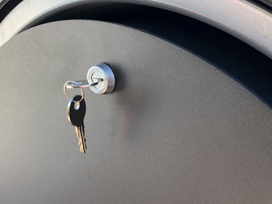 Lock detail for Spare Wheel Storage Box for New W463A Mercedes Gwagen hide anything under your OEM spare wheel cover