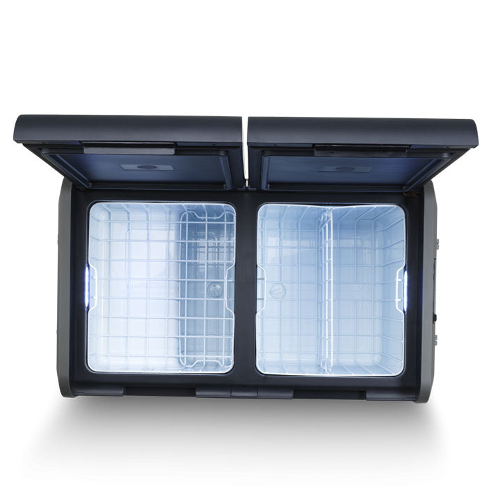 DOMETIC-CFX5-75DZ-Electric-Cooler-Top-View-Dual-Zone-open lid