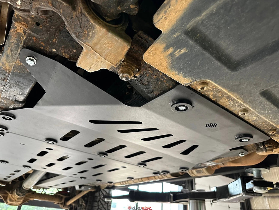 Installed GWagon W463A W464 underbody skid plates 2019 2020 2021 2022 2023 2024 2025 2026