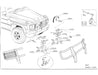 Antec Brush Guard Bull Bar Parts & Installation drawing W463, G Class