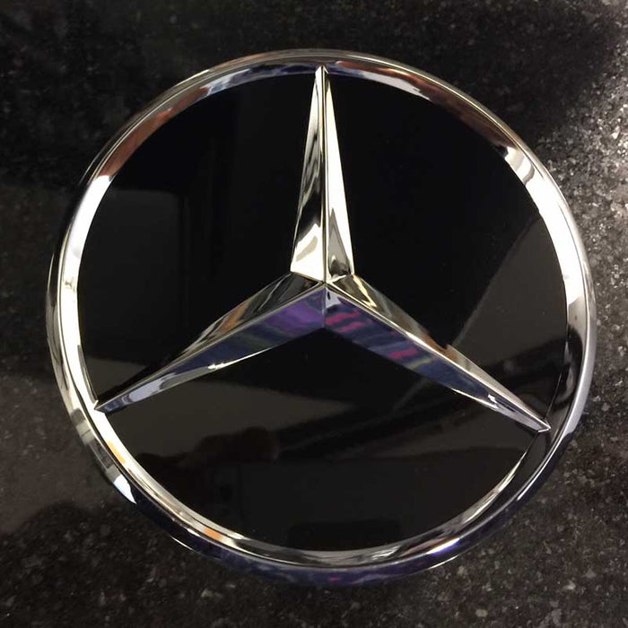 Glossy Black with chrome star Mercedes-Benz center cap OEM original