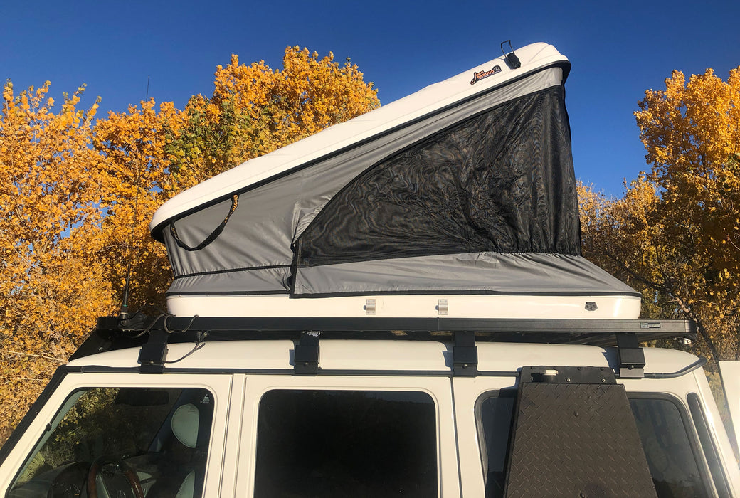 James Baroud hard top Roof Top Tent Space Standard White on Mercedes G-Wagen Slimline roof rack