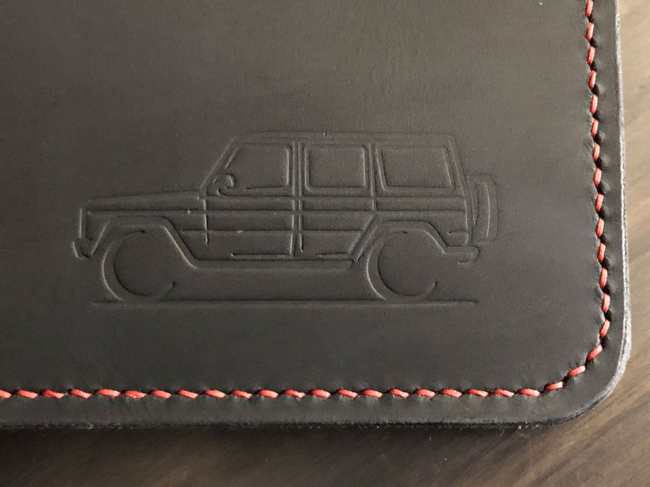 G-Wagon embossed leather journal AMG red stitching G-Class gift