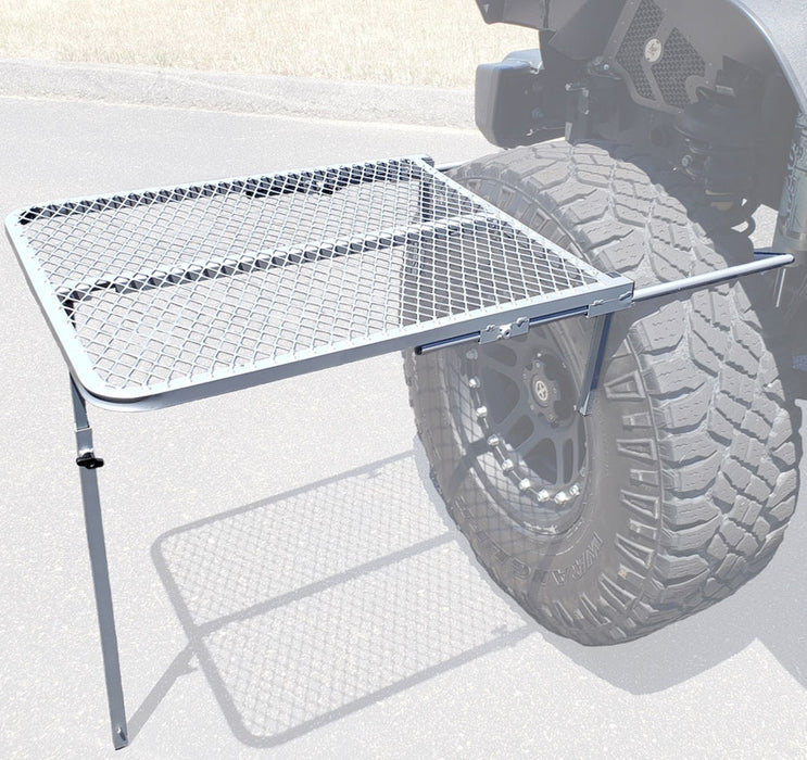 Folding Tire-Mount Table for Truck Jeep RV Travel Trailer Camping  Tailgating BBQ