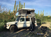 James Baroud Evasion Hard Shell Roof Top Tent mounted on Mercedes GWagen