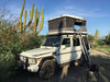 James Baroud Evasion roof top tent Hard Shell mounted on Mercedes GWagon