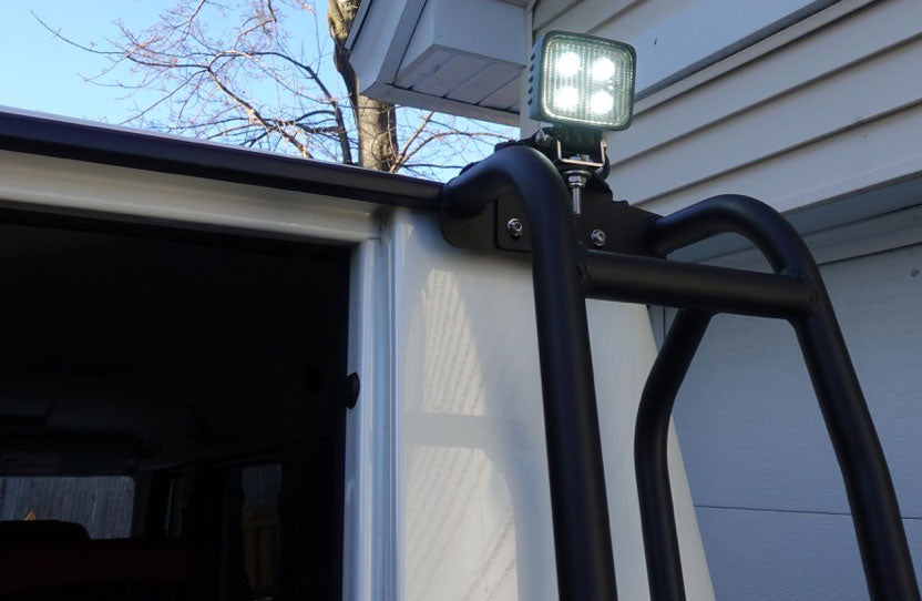 10 LED LIGHT BAR VX250-FL / 12V/ 24V / FLOOD BEAM & MOUNTING BRACKET for  SLIMLINE ROOF RACK