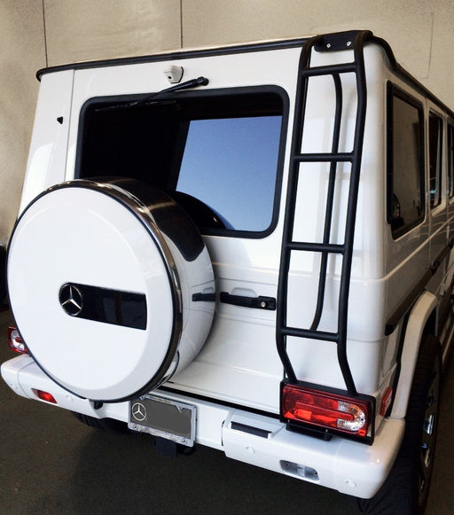 G550 With Roof Ladder installed. Rear access ladder Gwagen parts and accessories