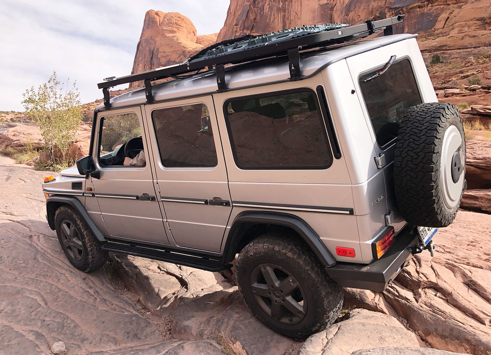 Merdedes Gwagen all steel rear bumper on Moab trail