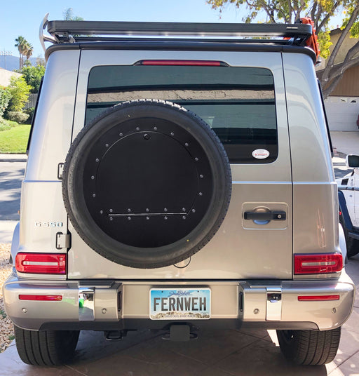 New 463A 2019 2020 2021 2022 2023 2024 G-Wagen Spare Wheel Cover PRO, Extra external storage within your spare wheel cover, Lockable spare wheel storage compartment, G-Wagen spare wheel storage compartment cover, carry extra unwanted items outside your Gwagon. Several sizes available.