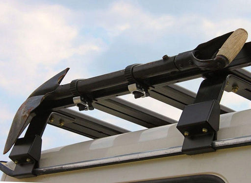 Ratcheting Shovel Spade mount for Slimline roof rack