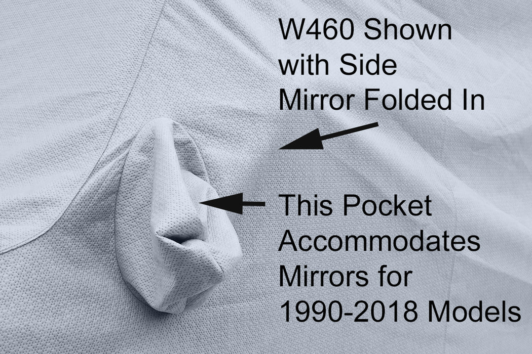 Side Mirror Pocket on Custom G Wagon Car Cover