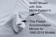 Side Mirror Pocket detail on Custom G Wagon Car Cover Short Wheel Base