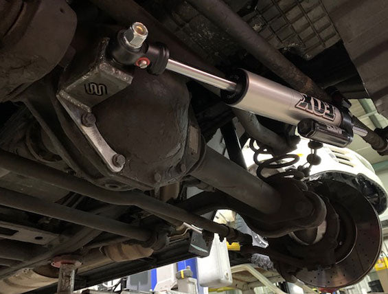 Fox Steering Stabilizer installed on a W463 Mercedes G-Wagen