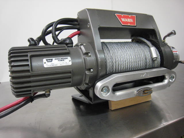Front view of Gwagen W463 Winch Carrier with Warn Winch